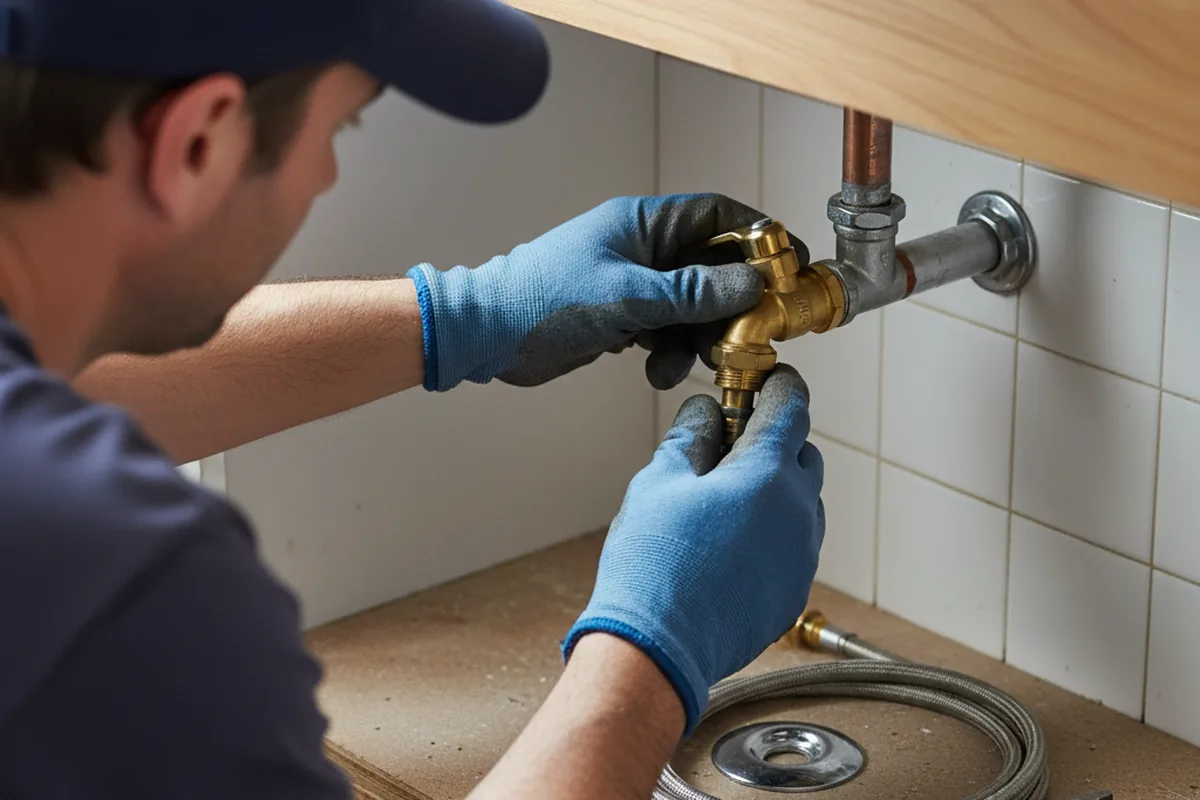 Shutoff valve and fitting work during Emergency Plumbing in Swampscott